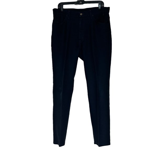 Vintage Levi's Black & Gold Tab USA Made Navy Blue Action Slacks RARE W36 L30